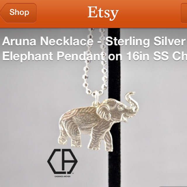 Cadence Archer on Instagram: Aruna #necklace by @cadencearcher now on #Etsy.#sterlingsilver #handmade#madeinDC #elephant #jewelry #haute #accessories#instajewelry